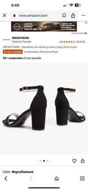 👠 NEW Dream Pairs Black Chunky Heel Sandals - Size 11
